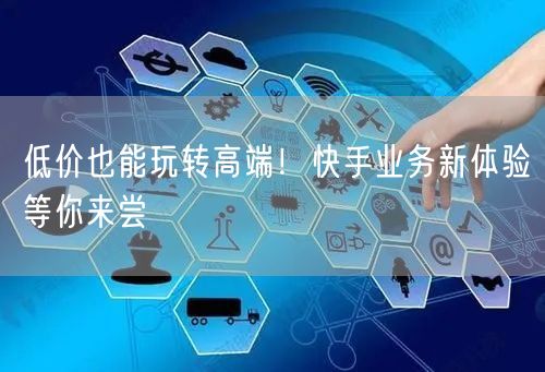 低价也能玩转高端！快手业务新体验等你来尝